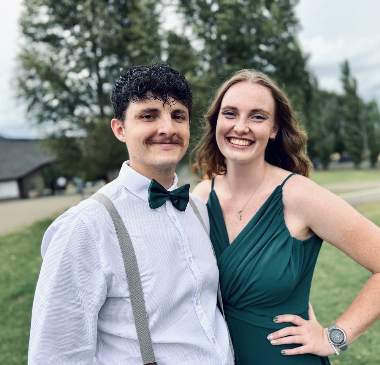 Hannah and Mitchell at a formal event
