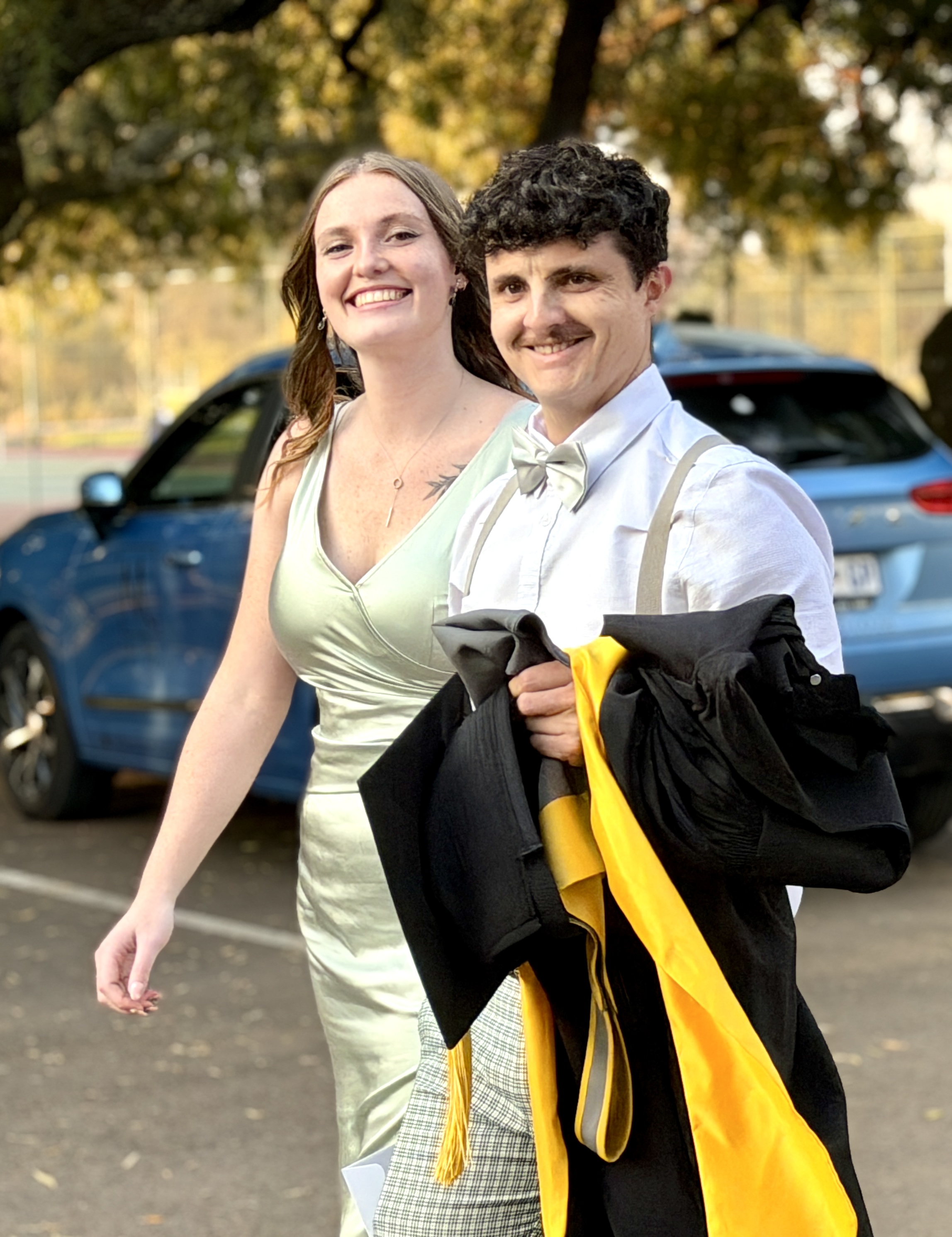 Hannah and Mitchell at graduation
